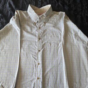 Men's Size 2XL Wrangler Wrinkle Resist  Long Sleeve Button Down Plaid Shirt